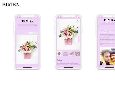 Bimba Floral Studio on iPhone advanced custom fields divi ecommerce wordpress