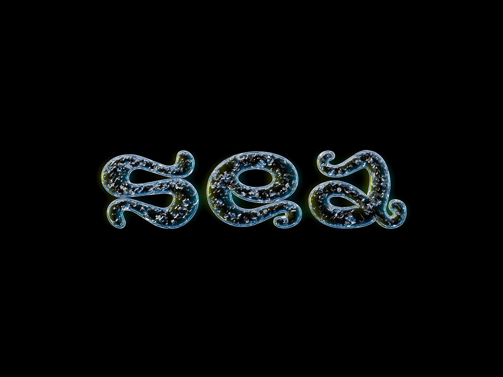 Sea lettering animation curly gif lettering lettering art letters ocean sea type type art type design