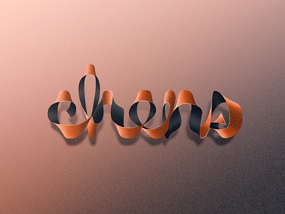Ribbon style 'chens' art character design chens chensio lettering lettering art lettering logo letters logo ribbons type typographic typography art