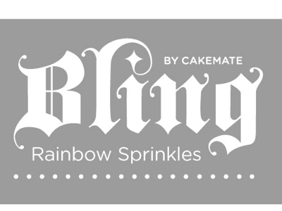 Re-Re-Redesign Bling Sprinkles blackletter illustrated type packaging sprinkles