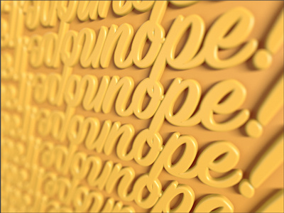 Nope - Not in my house 3d c4d cinema 4d cinema4d depth of field go mograph motion graphics nope not in my house render yellow