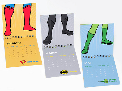 Justice League Shoe Calendar batman calendar illustration justice league shoes superman