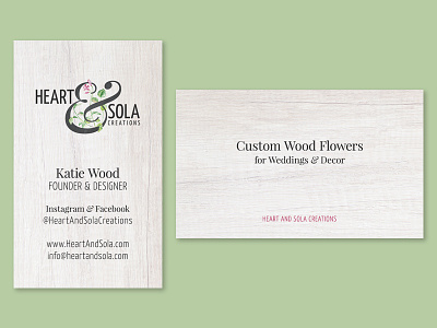 Florist Business Card ampersand business card florist