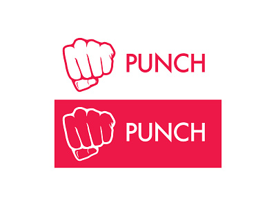 Punch Logo concept fist futura logo punch