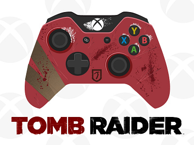 Tomb Raider Xbox One Controller collectors controller edition game illustrator one raider reborn tomb vector video xbox