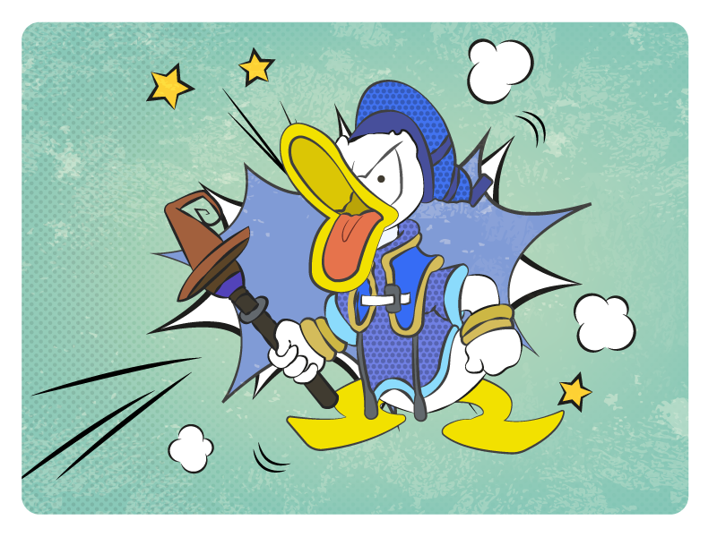 Donald's in Shock! pop cartoon design character illustration disney duck donald kingdom hearts hearts kingdom
