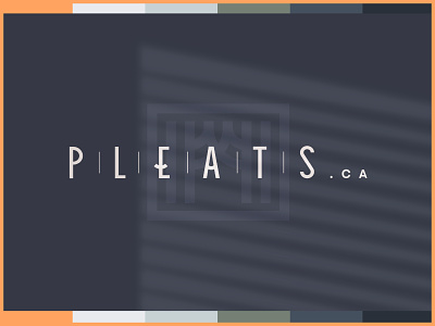 Pleats Type blinds brand calm colors covers curtain dark elegant logo logodesign minimal orange subtle website window