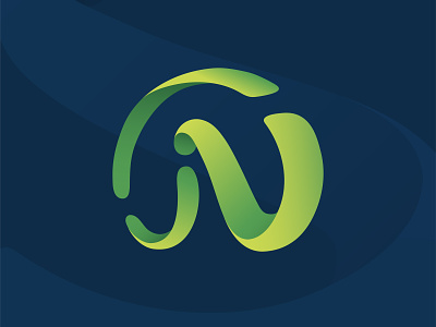 New Personal Logo blue brand branding design green illustrator logo ribbon vector