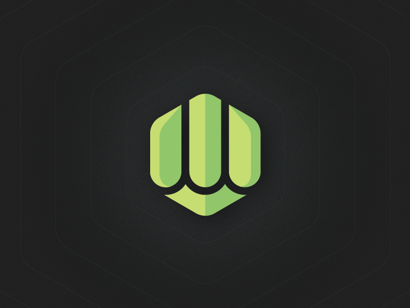 Personal Hex personal logo green hexagon