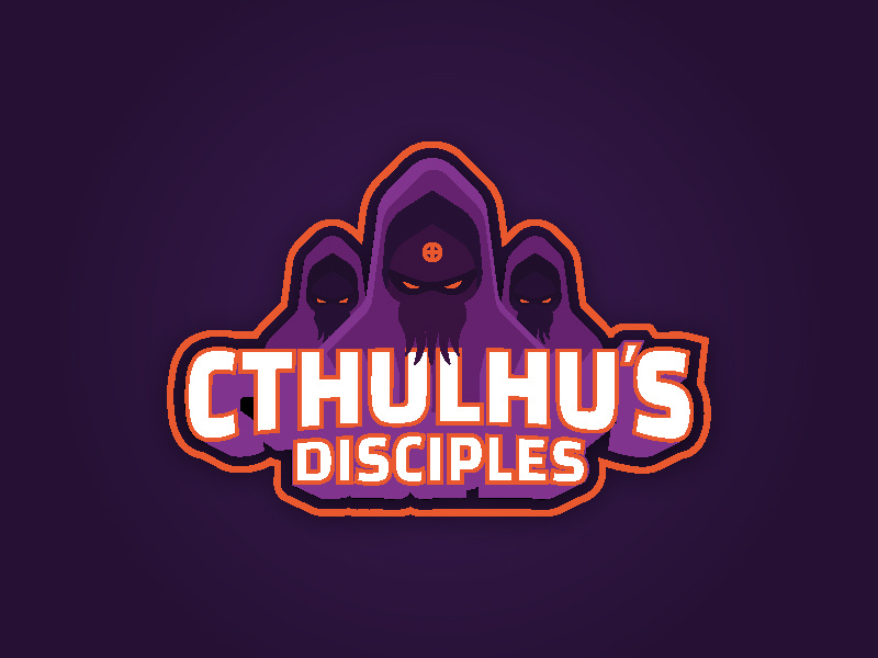 Cthulhu's Disciples purple logo sports team hockey underwater cthulhu disciples