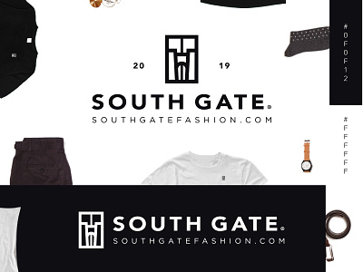 South Gate Fashion black brand branding clothing design fashion fashion brand logo mens white