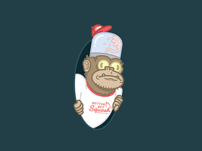 Lost Ape ape blue brain hat illustration illustrator monkey portal red scifi squash tshirt weird wtf