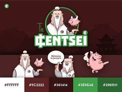 The Centsei Brand blog brand finance illustration logo money pig procreate sensei