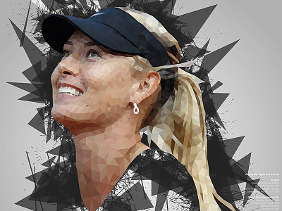 Maria Sharapova_Yianart.Com art athletes design digital digital art graphic design illustration low poly poster tennis tennis player vector