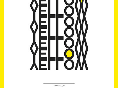 Yellow_The Dna Of Colours_Yianart.Com art colours design digital digital art dna graphic graphic design poster typography vector yellow