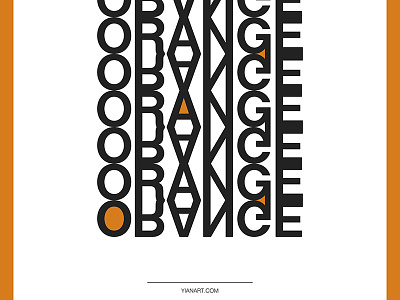 Orange_The Dna Of Colours_Yianart.Com art colours design digital digital art dna graphic graphic design orange poster typography vector