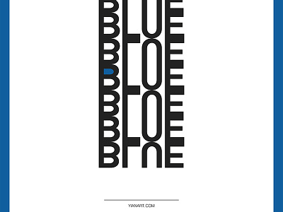 Blue_The Dna Of Colours_Yianart.Com art blue colours design digital digital art dna graphic graphic design poster typography vector