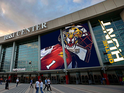 Florida Panthers | 2016 Playoffs arena signage brand integration campaign concept florida panthers hockey large scale nhl playoffs signage