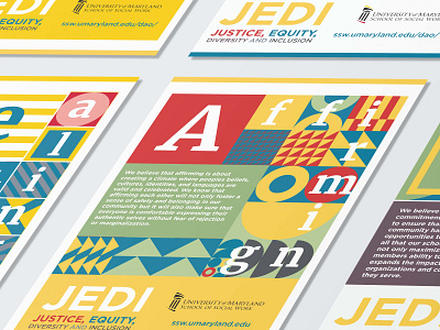 UMSSW JEDI DEI Posters graphic design illustration poster typography