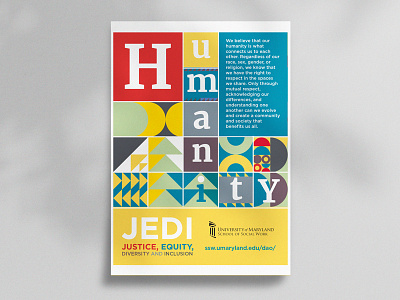 UMSSW - JEDI - DEI Poster branding graphic design logo poster