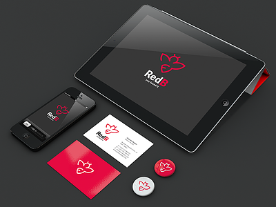 Red B b bee beez corporate creative mockup red red b red bee redb redbee wasp