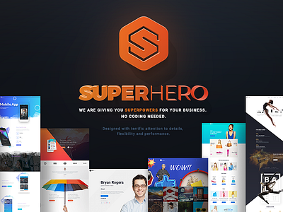 Superhero — Creative Multi-Purpose WordPress Theme blog gallery landing page minimal parallax portfolio superhero themeforest typography ui ux web wordpress