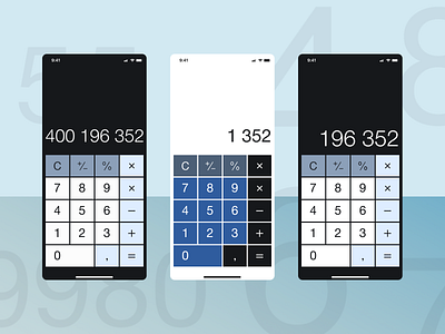 Daily UI #004 Design of mobile calculator app app design buttons calculator daily ui dailyui design graphic design interface mobile app mobile calculator numbers typography ui ui design web design