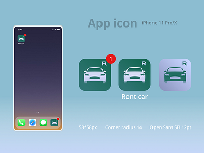 Daily UI #005 App icon for rent car service