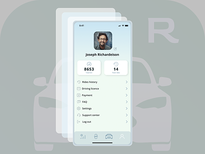 Daily UI #006 User Profile for rent car app