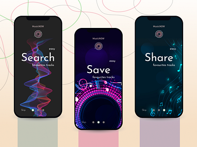Onboarding for music player app app app design daily ui dailyui design designapp graphic design icon interface main page mobile app onboarding ui ui design web design
