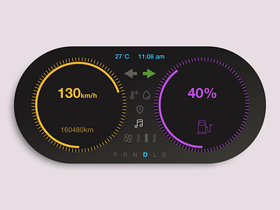 Daily UI Car interface main monitor