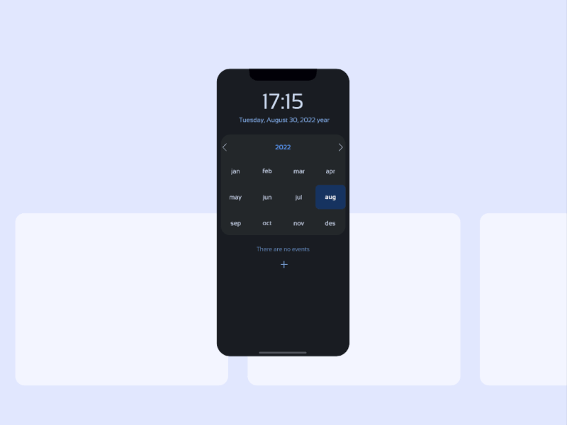 Daily UI #038 Ui design of calendar