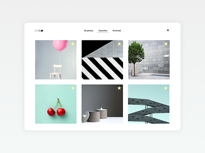 Daily UI #040 Block of favorites in a Photo gallery site