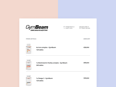 DailyUI #046 Invoice basket daily ui dailyui design graphic design interface invoice order page ui ui design vitamins web design