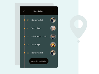 DailyUI #047 Activity Feed for location