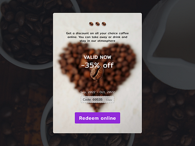 Daily UI #061 Redeem Coupon