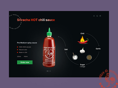 Daily UI #095 Product Tour branding daily ui dailyui design graphic design interface product product page sauce shriracha ui ui design web design