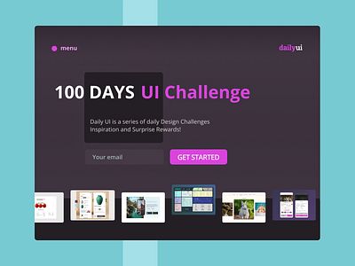 Daily UI #100 Redesign Daily UI Landing Page 100days cta dailyui design graphic design interface landing landing page ui ui design web design
