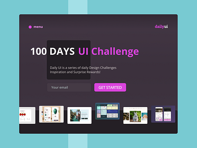 Daily UI #100 Redesign Daily UI Landing Page