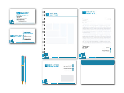 Stationery Design banner blue white color combination brand identity branding business card business card design business logo business owner card design corporate flyer graphic design hossain0208 identity card letterhead name card personal card printing stationery design trendy business card