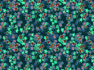 Forget-me-not pattern botanical pattern graphic design pattern seamless pattern