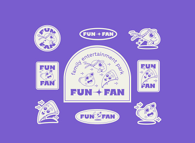 FunFan 80s character design characters family center groovy identity design illustration illustrator logo retro vintage