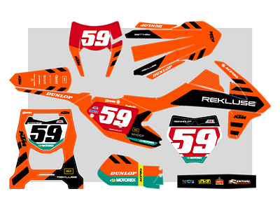 KTM 300 XC-W TPI REKLUSE GRAPHICS KIT jacob reinholdt ktm 300 ktm 300 tpi moto design rekluse clutch rekluse graphics kit rekluse motorsports two stroke