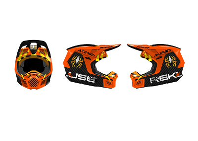 Rekluse Motorsports - Fox V3 Carbon - Custom Paint Concept custom helmet graphics fox v3 helmet jacob reinholdt moto motocross motorsports design rekluse rekluse clutch rekluse motorsports