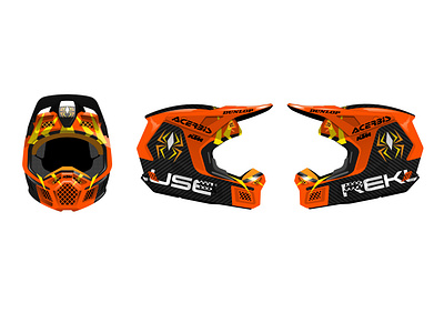 Rekluse Motorsports - Fox V3 Carbon - Custom Paint Concept custom helmet graphics fox v3 helmet jacob reinholdt moto motocross motorsports design rekluse rekluse clutch rekluse motorsports