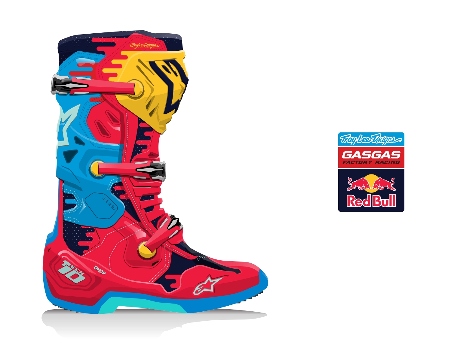 Troy Lee Designs Gas Gas Red Bull Alpinestar Boot Concept By Snake Designs Jacob