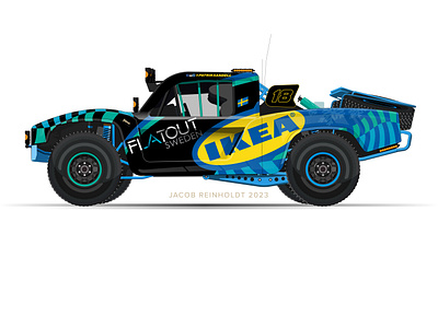 FlatOut Sweden - IKEA Motorsports Livery - Studded Baja Truck