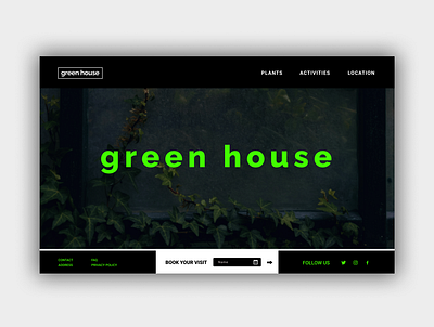 Landing Page activity agency black block branding contrast design graphic design green green house landing modern ticket ui ui design ux webdesign