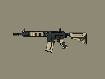 CoD // M4A1 call of duty cod gun illustration procreate