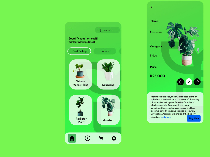 House Plant App by toa_design on Dribbble